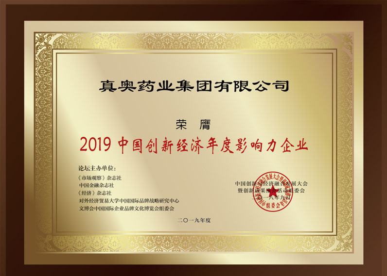 2019中國創新經濟年度影響力企業