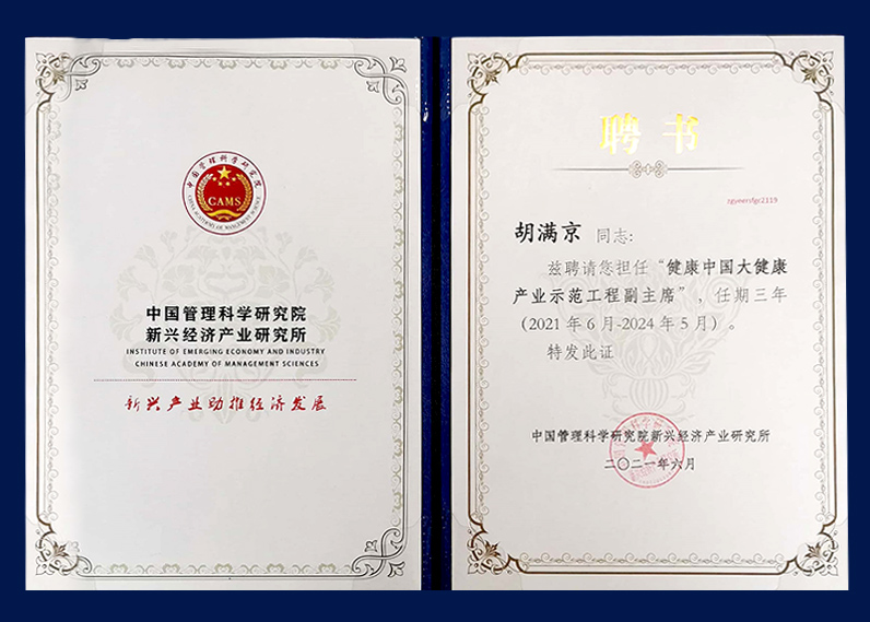 健康中國大健康產業示范工程副主席